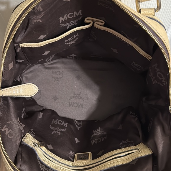 MCM Beige and Brown Shoulder Bag - Picture 2 of 5